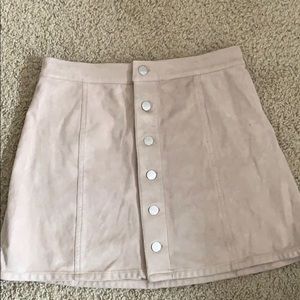 Express polyester tan mini skirt size 4